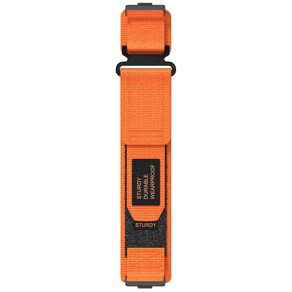 For Huawei Watch Fit 3 Sports Wrist Strap Magic Tape Nylon Watch Band - Orange - 2