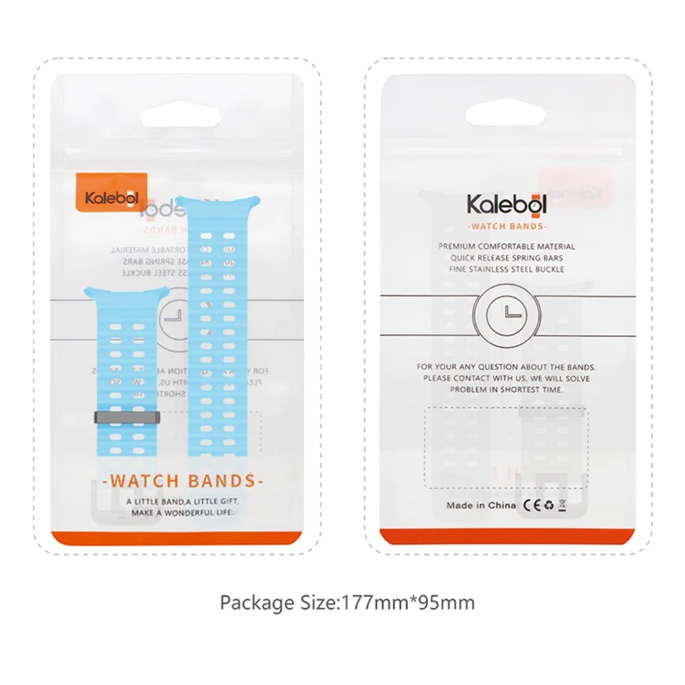 KALEBOL For Samsung Galaxy Watch Ultra2 47mm / Watch Ultra (2025) 47mm / Watch Ultra 47mm Wrist Band Replacement Silicone Watch Strap - Sky Blue - 6