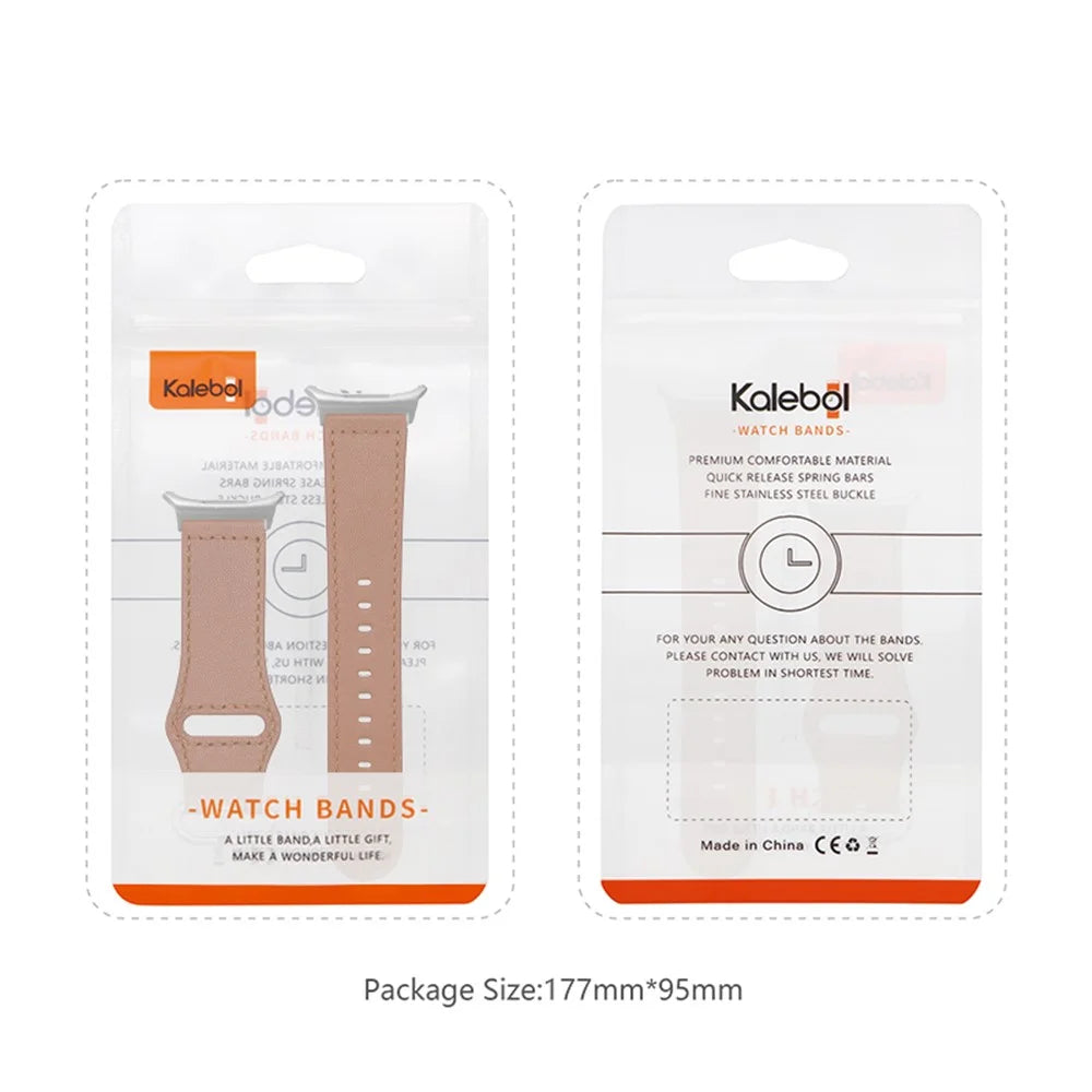 KALEBOL For Samsung Galaxy Watch Ultra2 47mm / Watch Ultra (2025) 47mm / Watch Ultra 47mm Watch Strap Genuine Cow Leather Wrist Band - Brown - 7