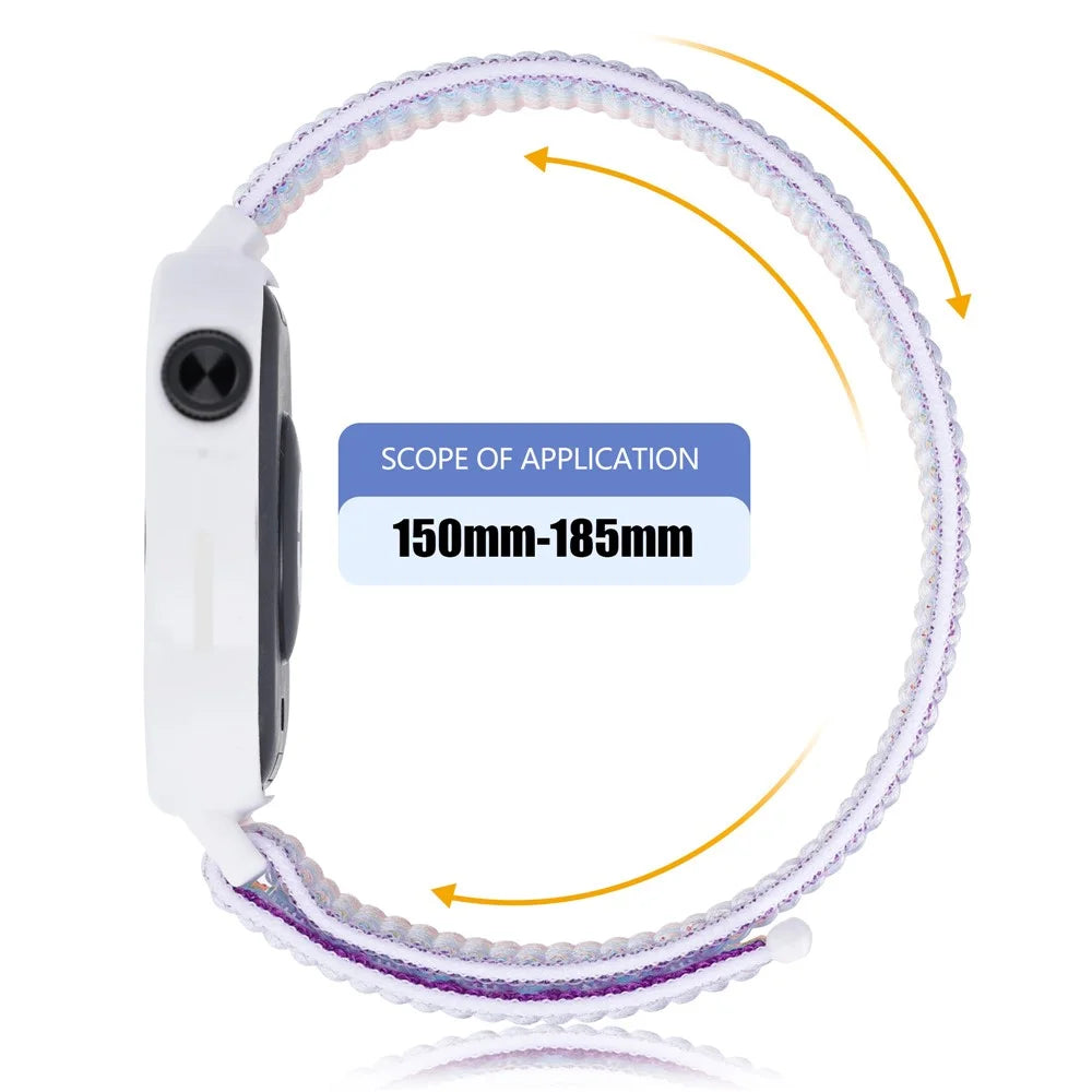 Integrated Watch Strap for Huawei Watch Fit 3 Woven Nylon Watchband with TPU Watch Case - Pink - 6
