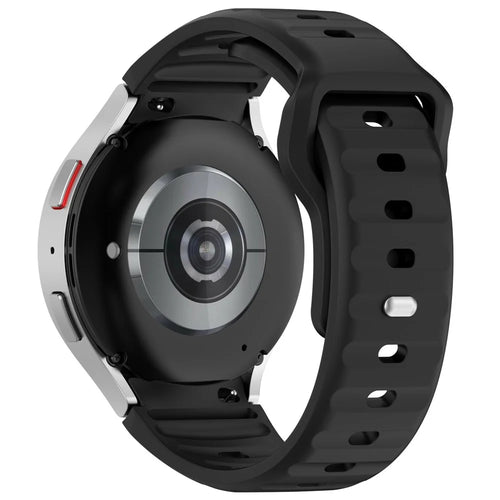 KALEBOL For Samsung Galaxy Watch6 / Watch6 Classic / Watch 5 / Watch 5 Pro Watch Band Silicone Strap - Black - 1