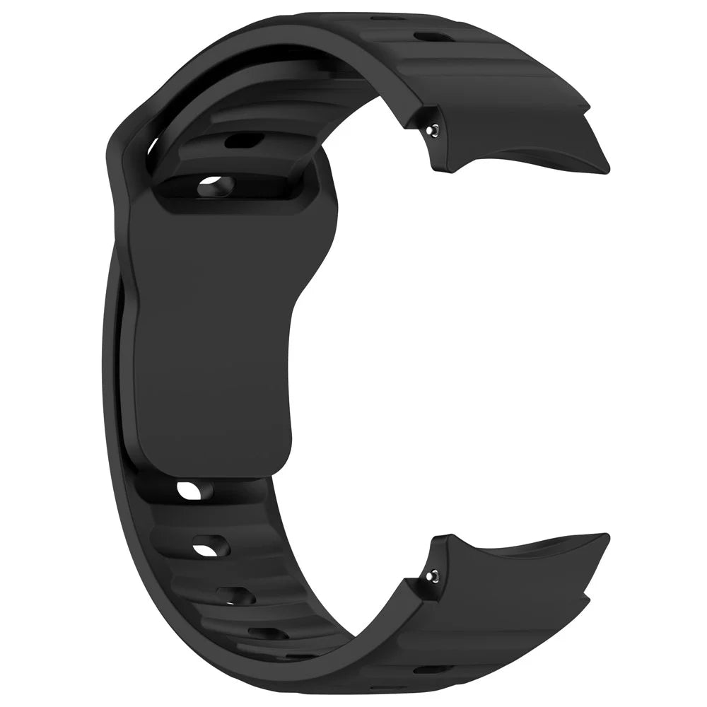 KALEBOL For Samsung Galaxy Watch6 / Watch6 Classic / Watch 5 / Watch 5 Pro Watch Band Silicone Strap - Black - 4