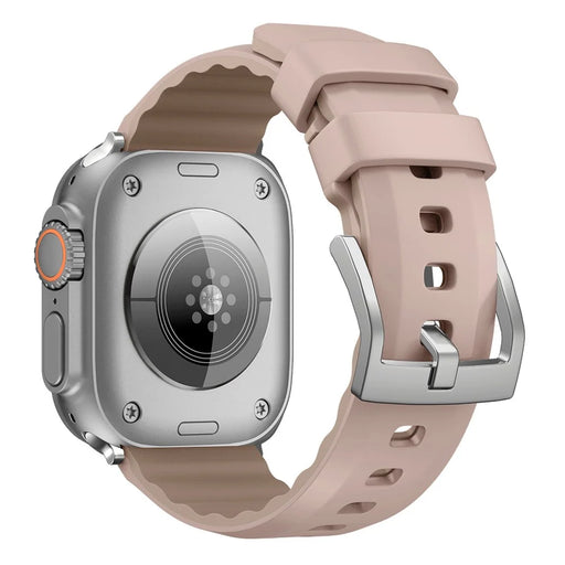 KALEBOL For Apple Watch Ultra 3 2 1 49mm / Series 11 10 46mm / 9 8 7 45mm / SE3 SE2 SE 6 5 4 44mm / 3 2 1 42mm Silicone Band Dual Color -  Pink - 1