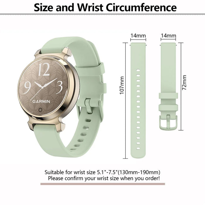 KALEBOL For Garmin Lily 2 Silicone Watch Strap Wrist Band Replacement - Midnight Green - 6
