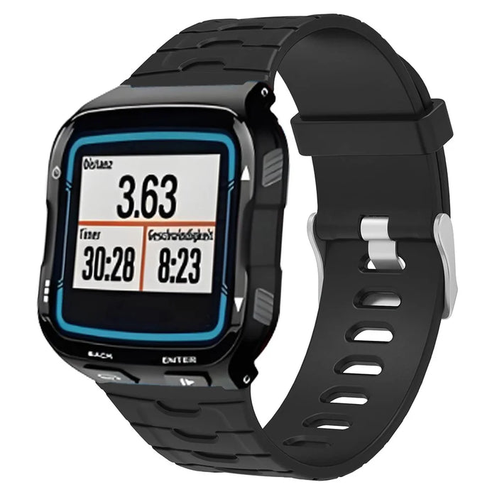 For Garmin Forerunner 920XT Watch Strap Silicone Band with Spring Bar and Screwdriver - Black - 4
