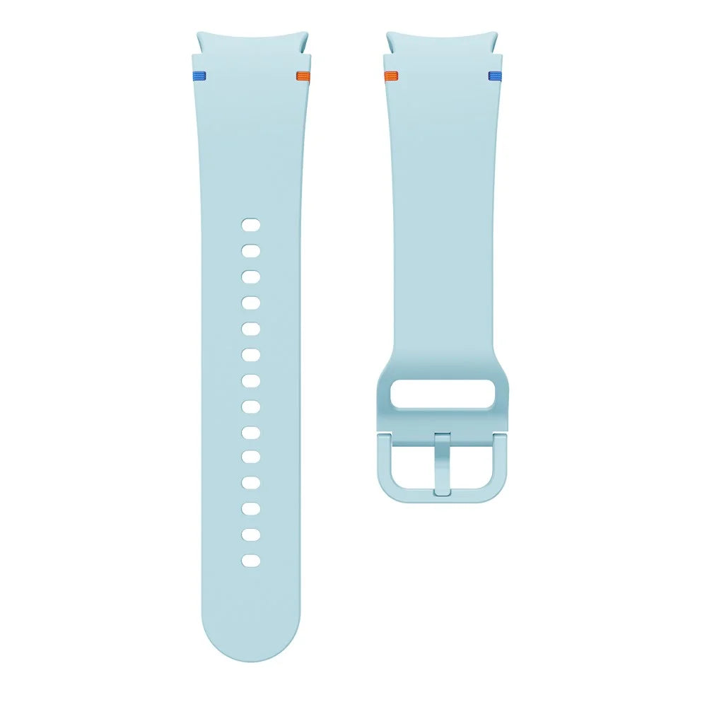 For Samsung Galaxy Watch FE / 7 / 6 / 5 / 4 Stitching Line Decor Watch Band Replacement Silicone Strap - Baby Blue - 5