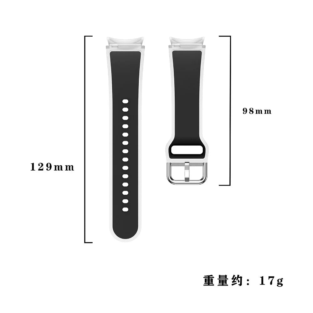 For Samsung Galaxy Watch FE / 7 / 6 / 5 / 4 Transparent Design Watch Band Adjustable Silicone Strap - Transparent White - 7