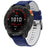 For Garmin Fenix 7 Quickfit 22mm Replacement Watch Strap Carbon Fiber Texture Silicone Band - Sapphire+White - 2