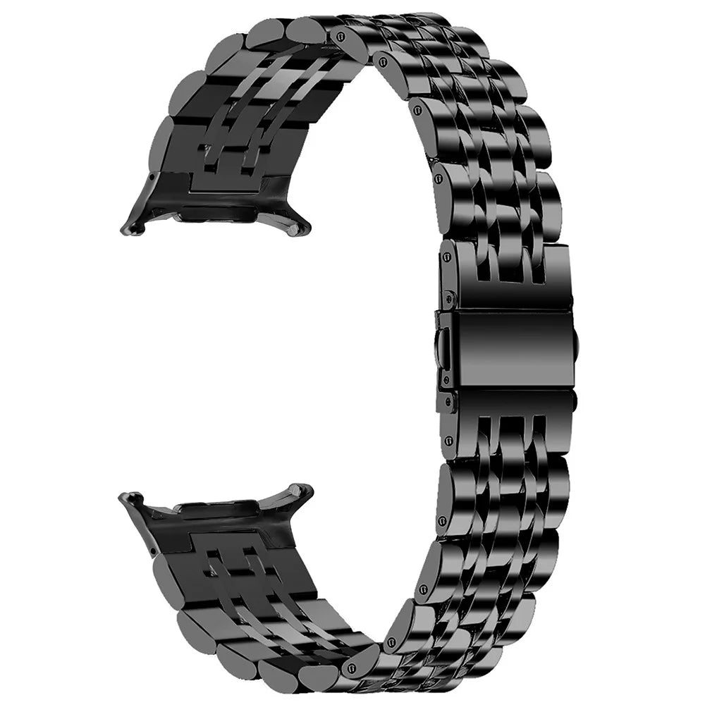 For Samsung Galaxy Watch Ultra2 47mm / Watch Ultra (2025) 47mm / Watch Ultra 47mm Band Stainless Steel 7-Bead Slim Watch Strap Bracelet - Black - 1