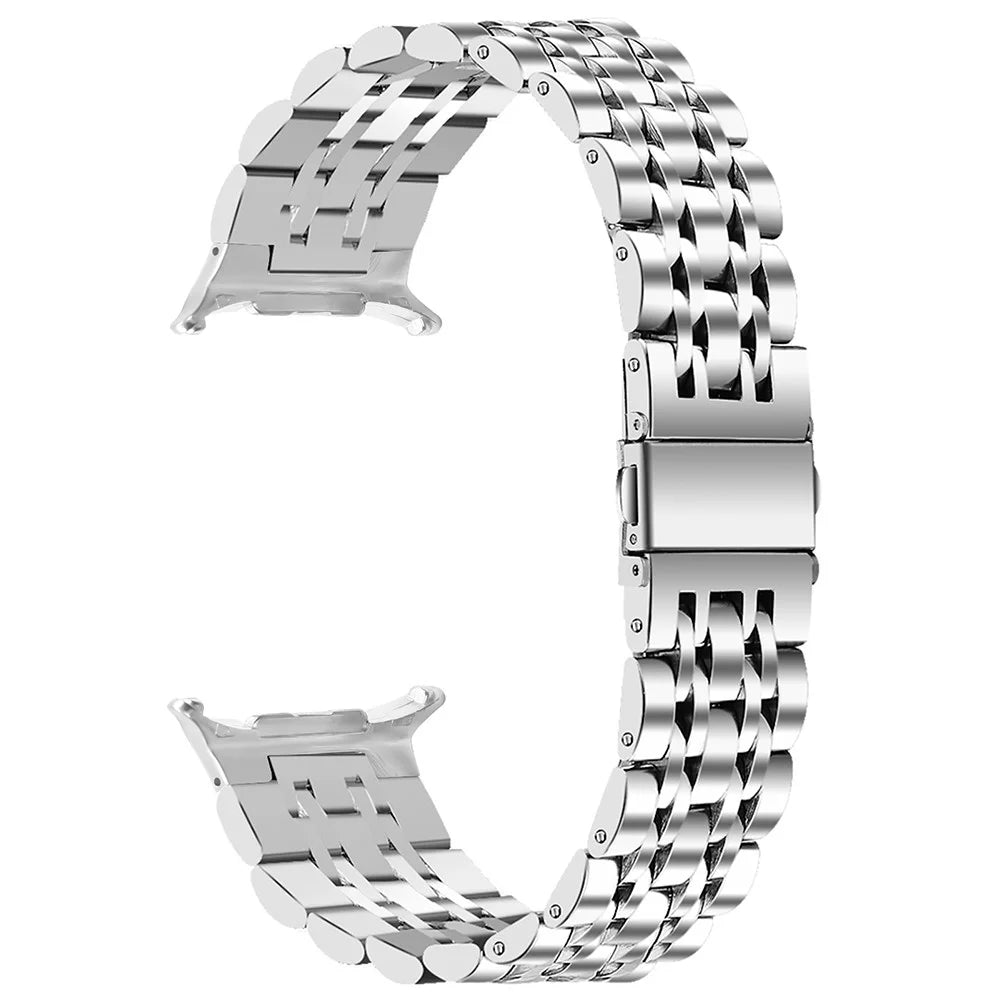 For Samsung Galaxy Watch Ultra2 47mm / Watch Ultra (2025) 47mm / Watch Ultra 47mm Metal Band Stainless Steel 7-Bead Watch Strap Replacement - Silver - 1