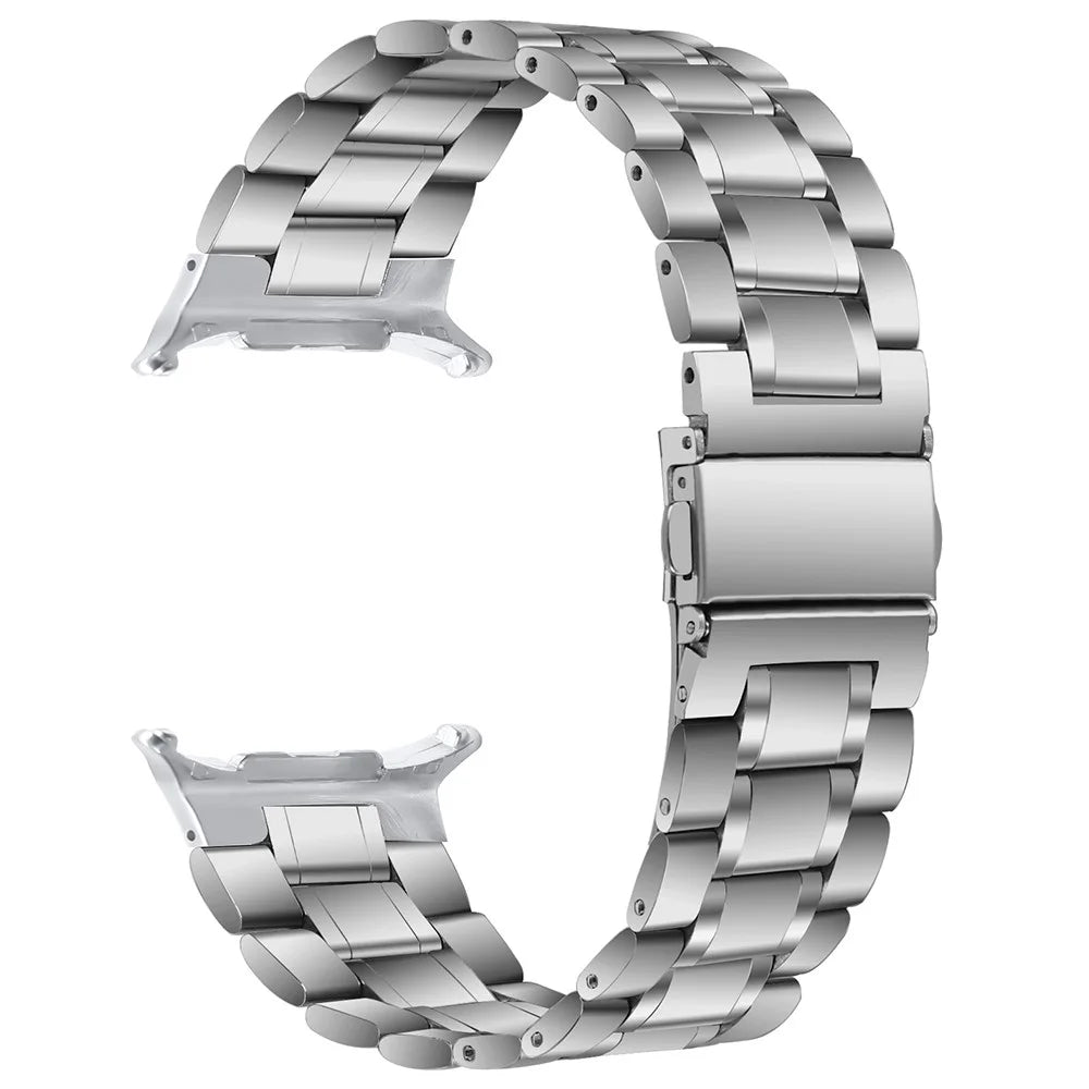 For Samsung Galaxy Watch Ultra2 47mm / Watch Ultra (2025) 47mm / Watch Ultra 47mm Watch Band 5-Bead Stainless Steel Watch Bracelet Strap - Silver - 1