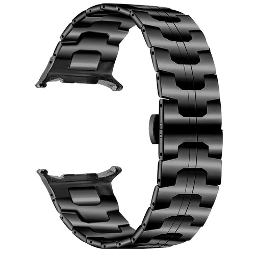 For Samsung Galaxy Watch Ultra2 47mm / Watch Ultra (2025) 47mm / Watch Ultra 47mm Watch Band Solid Stainless Steel Metal Strap - Black - 1