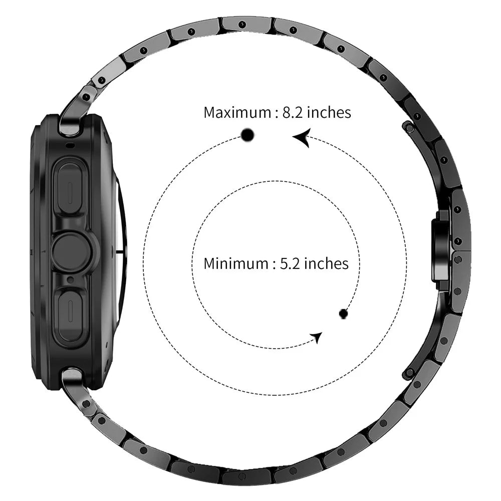 For Samsung Galaxy Watch Ultra2 47mm / Watch Ultra (2025) 47mm / Watch Ultra 47mm Watch Band Solid Stainless Steel Metal Strap - Black - 5