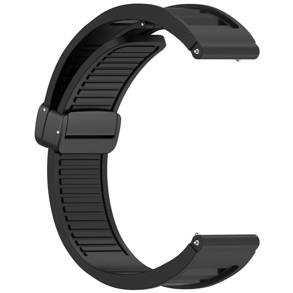 For Huawei Watch 4 / Watch 4 Pro / Watch GT 4 46mm Magnetic Watch Band 22mm Width Silicone Strap Quick Release - Black - 3