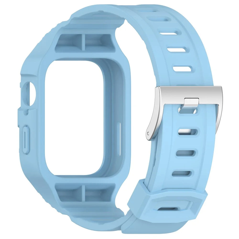 For Huawei Watch Fit 3 Watch Strap Integrated TPU Wrist Band with Case - Sky Blue - 3