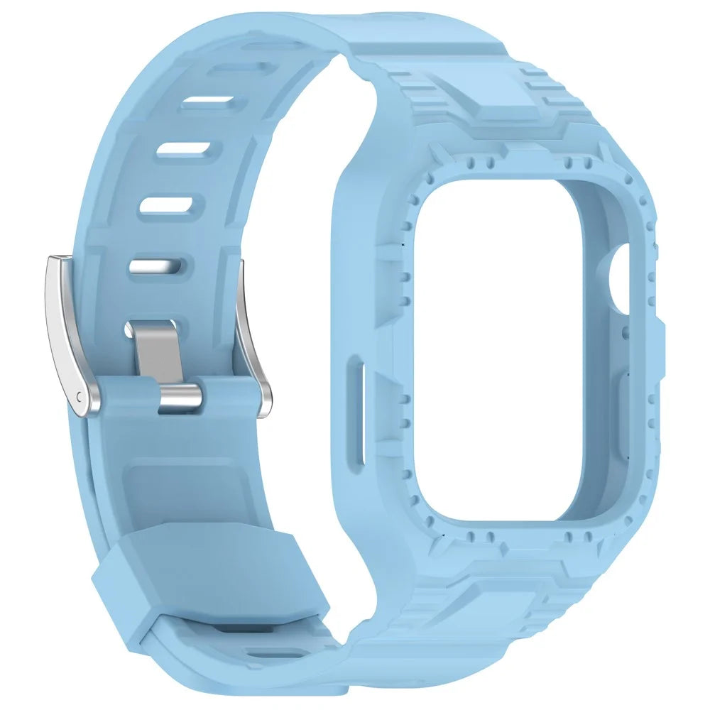 For Huawei Watch Fit 3 Watch Strap Integrated TPU Wrist Band with Case - Sky Blue - 4
