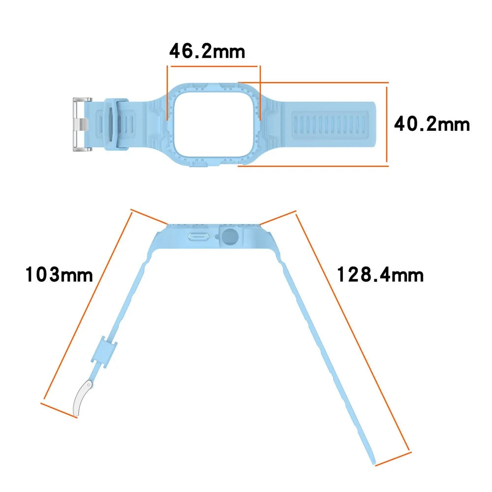 For Huawei Watch Fit 3 Watch Strap Integrated TPU Wrist Band with Case - Sky Blue - 5