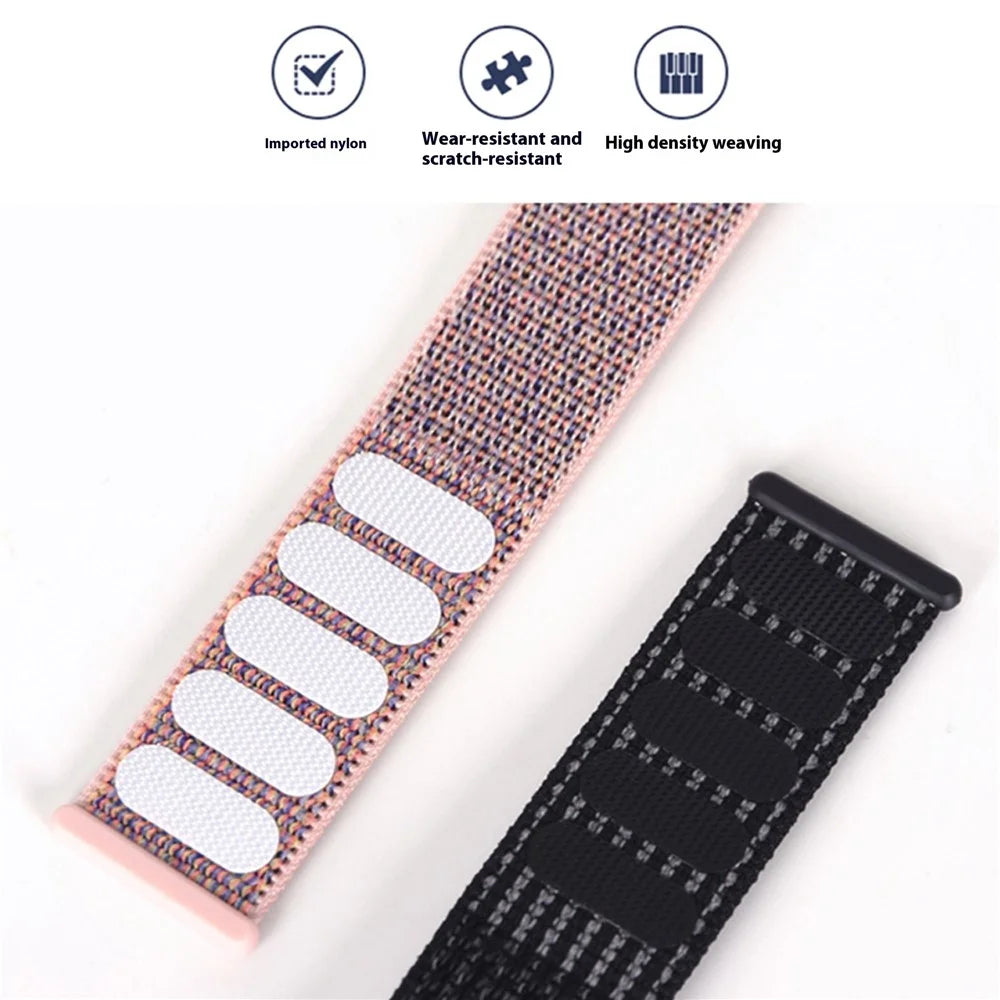 For Samsung Galaxy Watch Ultra2 47mm / Watch Ultra (2025) 47mm / Watch Ultra 47mm Nylon Replacement Watch Band Magic Tape Loop Strap - Style A - 4