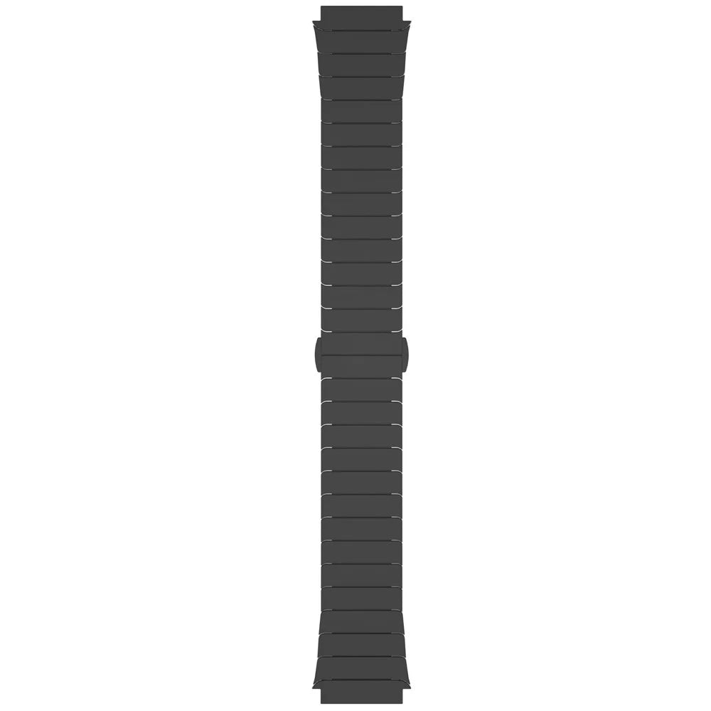 For Huawei Watch GT 4 Pro / GT 3 46mm / Samsung Galaxy Watch3 45mm / Garmin Vivoactive 4 Butterfly Buckle 1-Bead Alloy Watch Band - Black - 3