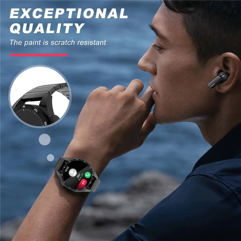 For Huawei Watch GT 4 Pro / GT 3 46mm / Samsung Galaxy Watch3 45mm / Garmin Vivoactive 4 Butterfly Buckle 1-Bead Alloy Watch Band - Black - 4