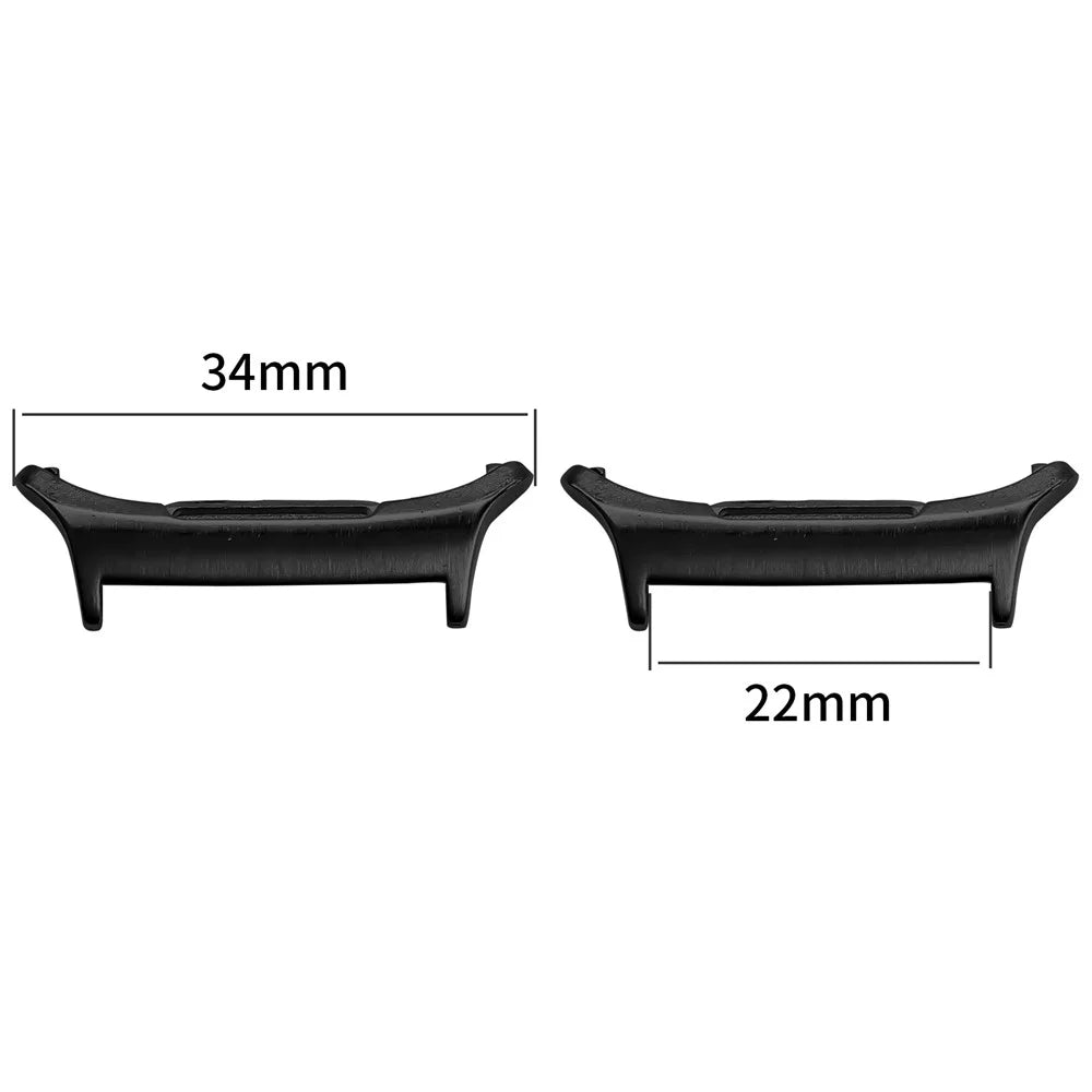 1 Pair Watch Band Connector for Samsung Galaxy Watch Ultra 47mm Stainless Steel Adapter - Black - 3