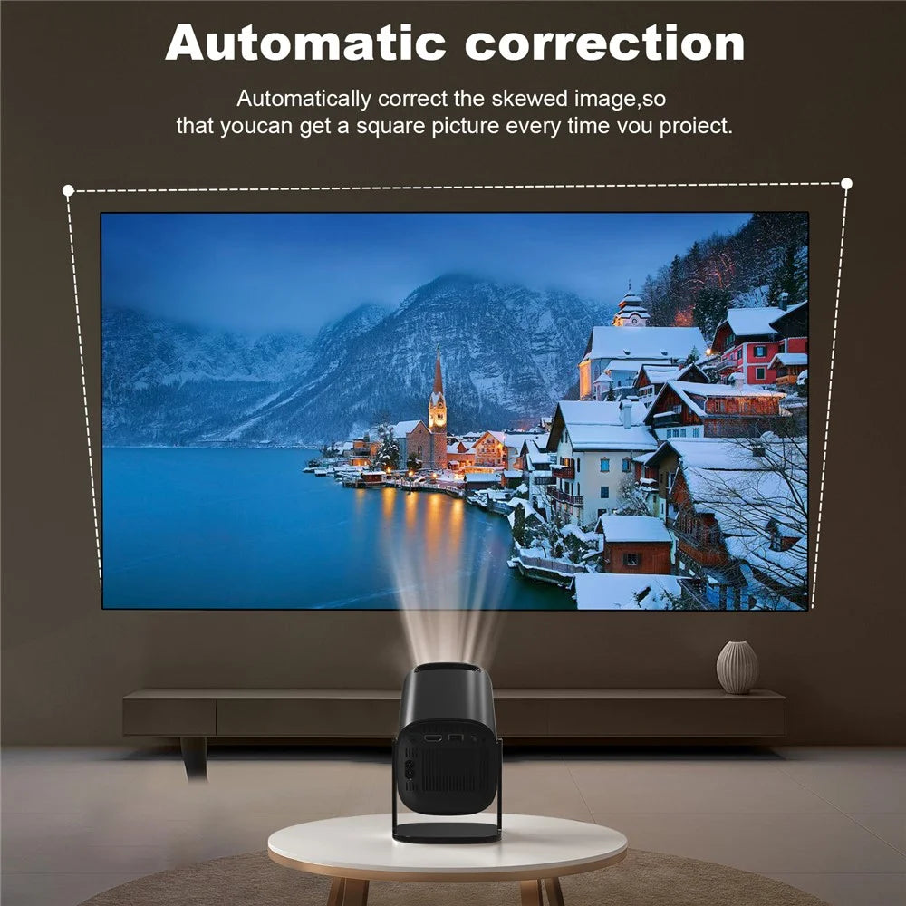 P30 Mini Projector Android 11 WiFi 6 4K 1080P Bluetooth-Compatible 5.0 Home Cinema Projector - Black / US Plug - 5