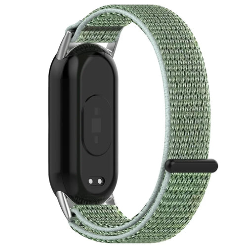 For Xiaomi Smart Band 9 NFC / 9 / 8 NFC / 8 Nylon Wrist Strap Bracelet Band with Magic Tape - Green - 1