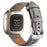 For Fitbit Versa 3 / Fitbit Sense Watch Strap Genuine Cow Leather Wrist Band - Grey - 1