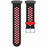 For Xiaomi Watch H1 Soft Silicone Adjustable Watch Strap Breathable Watchband - Black+Red - 3