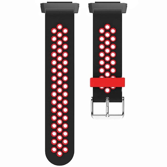For Xiaomi Watch H1 Soft Silicone Adjustable Watch Strap Breathable Watchband - Black+Red - 3