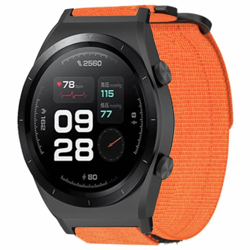 For Xiaomi Watch H1 Outdoor Climbing Watch Strap Magic Tape Breathable Nylon Band - Orange - 2