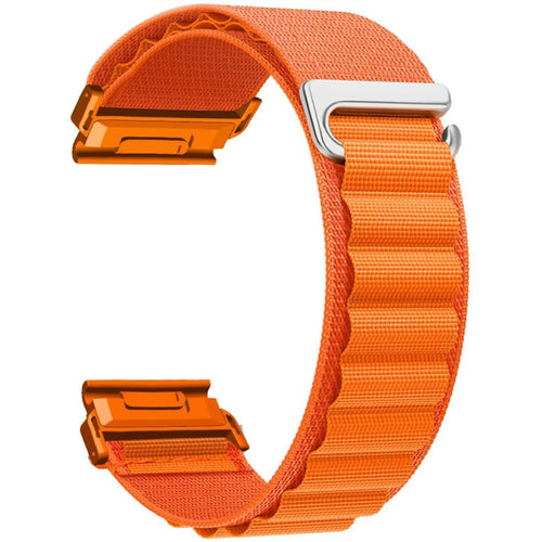 For Garmin Fenix 7X Pro 51mm / 7X Watch Band 26mm Quick Release C Buckle Nylon Watch Strap - Orange - 1