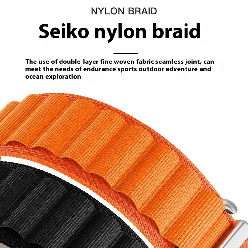 For Garmin Fenix 7X Pro 51mm / 7X Watch Band 26mm Quick Release C Buckle Nylon Watch Strap - Orange - 3