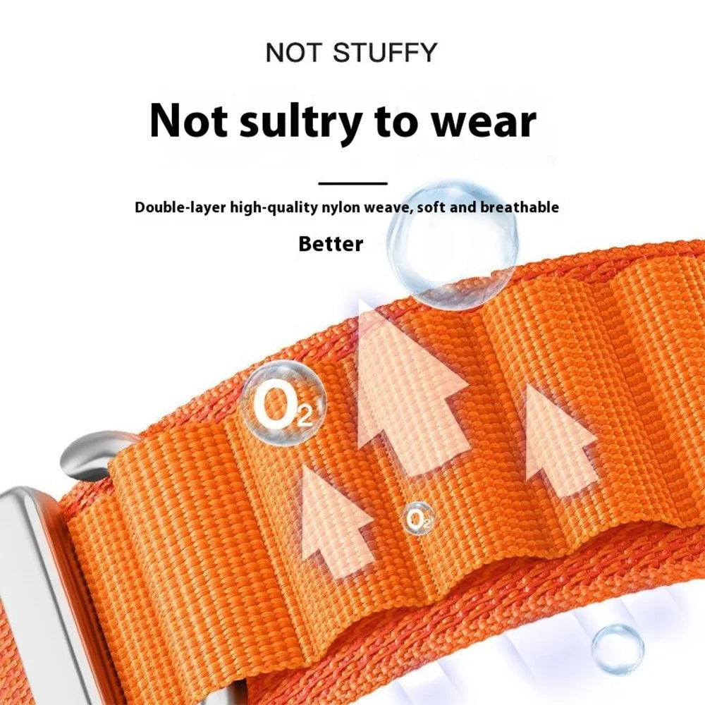 For Garmin Fenix 7X Pro 51mm / 7X Watch Band 26mm Quick Release C Buckle Nylon Watch Strap - Orange - 5