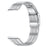 For TicWatch GTX Watch Band Five-Bead Stainless Steel Metal Replacement Strap - Silver - 1