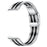 For Fossil Gen 5 Garrett Stainless Steel Watch Band Strap with Folding Clasp Buckle - Silver Black - 1