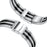 For Honor Watch Magic Watch Strap Stainless Steel Replacement Band - Silver / Black - 2