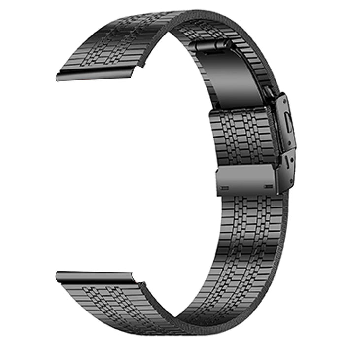 For Huami Amazfit 2 Stratos Watch Band Replacement Strap Stainless Steel - Black - 1