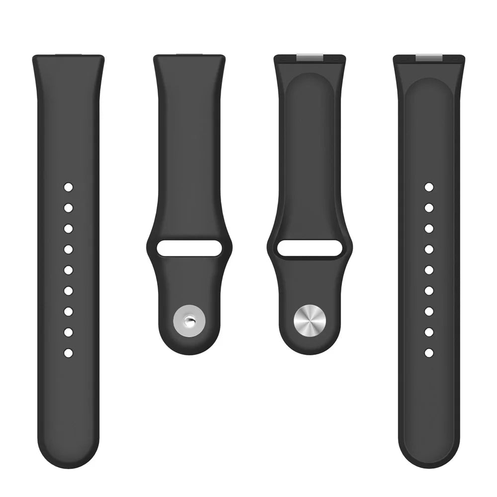For Huawei Watch Fit 3 Replacement Strap Silicone Watch Band with Silver Buckle - Black - 3