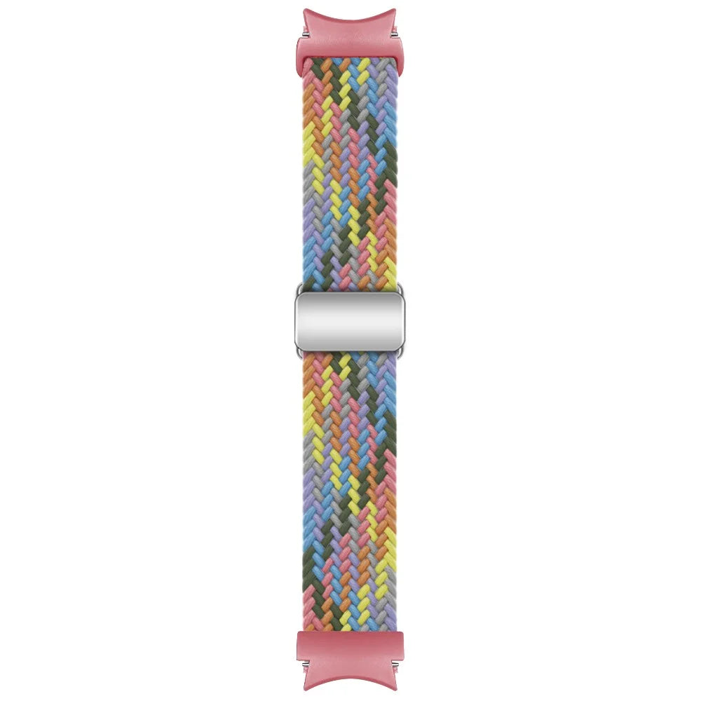 For Samsung Galaxy Watch FE 40mm / Watch7 / 6 / 6 Classic / 5 / 5 Active / 5 Pro / 4 / 4 Classic / 4 Active Watch Strap Magnetic Braided Band - Gradient Purple - 3