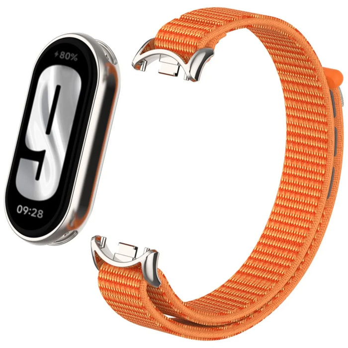 For Xiaomi Smart Band 9 / 8 Watch Strap Nylon Loop Adjustable Wrist Band - Orange - 2
