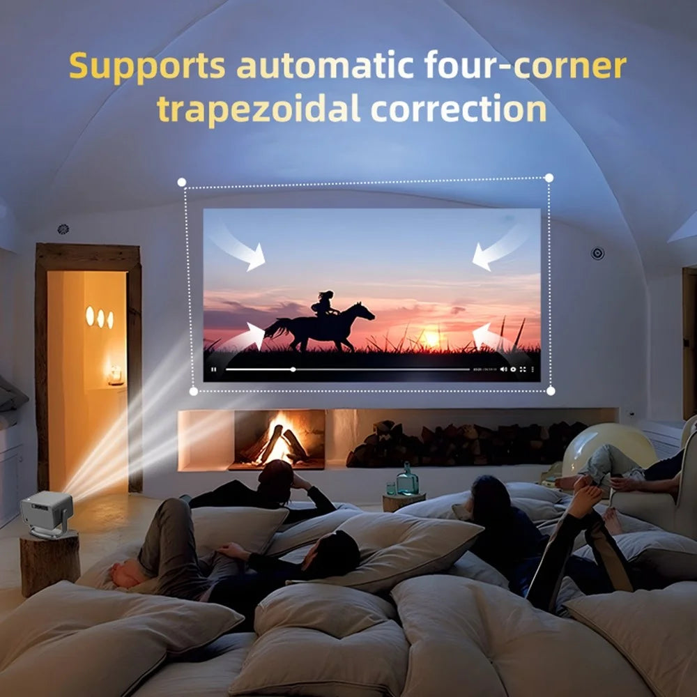 P20 Pro HD 1080P Android 13 WiFi6 Bluetooth-compatible Projector with Bracket Auto Focus 4K Home Theater, 2+16G - US Plug - 6