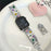 For Apple Watch Ultra 3 2 1 49mm / Series 11 10 46mm / 9 8 7 45mm / SE3 SE2 SE 6 5 4 44mm / 3 2 1 42mm Epoxy Heart Pattern Metal Strap - Starlight - 3