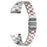 For TicWatch GTX Smartwatch Strap Three-Bead Stainless Steel Wrist Band - Silver+Pink Gold - 1