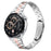 For TicWatch GTX Smartwatch Strap Three-Bead Stainless Steel Wrist Band - Silver+Pink Gold - 3