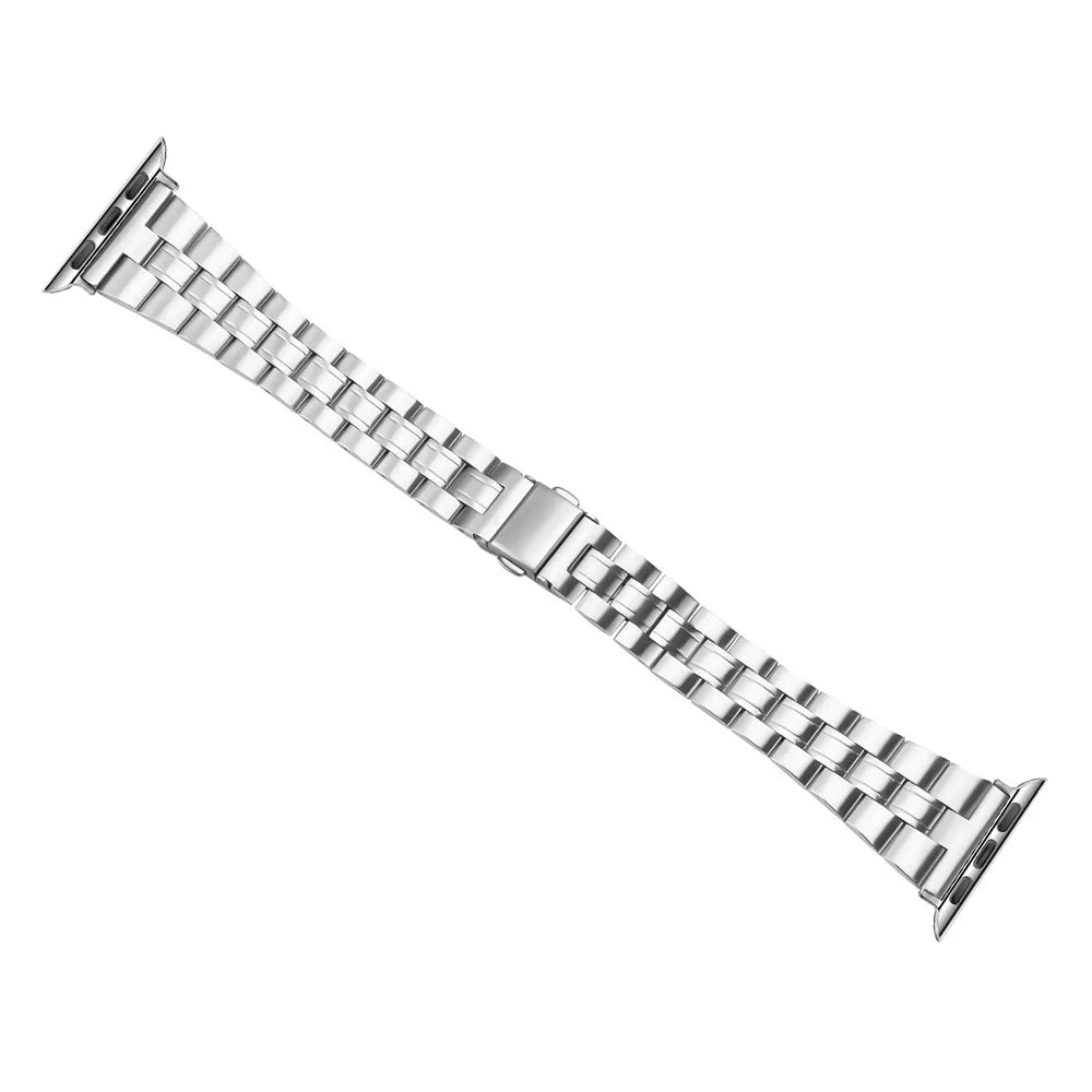 For Apple Watch Ultra 3 2 1 49mm / Series 11 10 46mm / 9 8 7 45mm / SE3 SE2 SE 6 5 4 44mm / 3 2 1 42mm Stainless Steel Band - Silver - 2