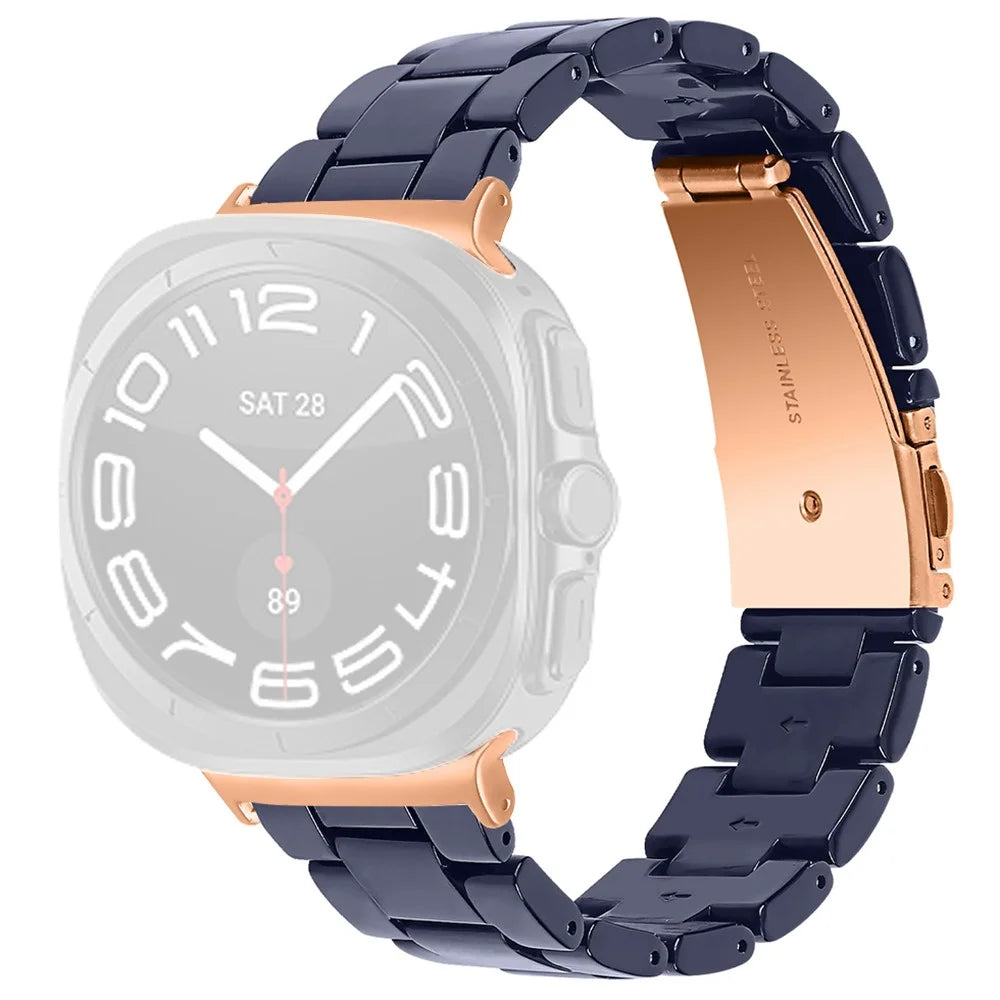 For Samsung Galaxy Watch Ultra2 47mm / Watch Ultra (2025) 47mm / Watch Ultra 47mm Waterproof Resin Acrylic Watch Strap Buckle Design Wrist Band - Style A - 1