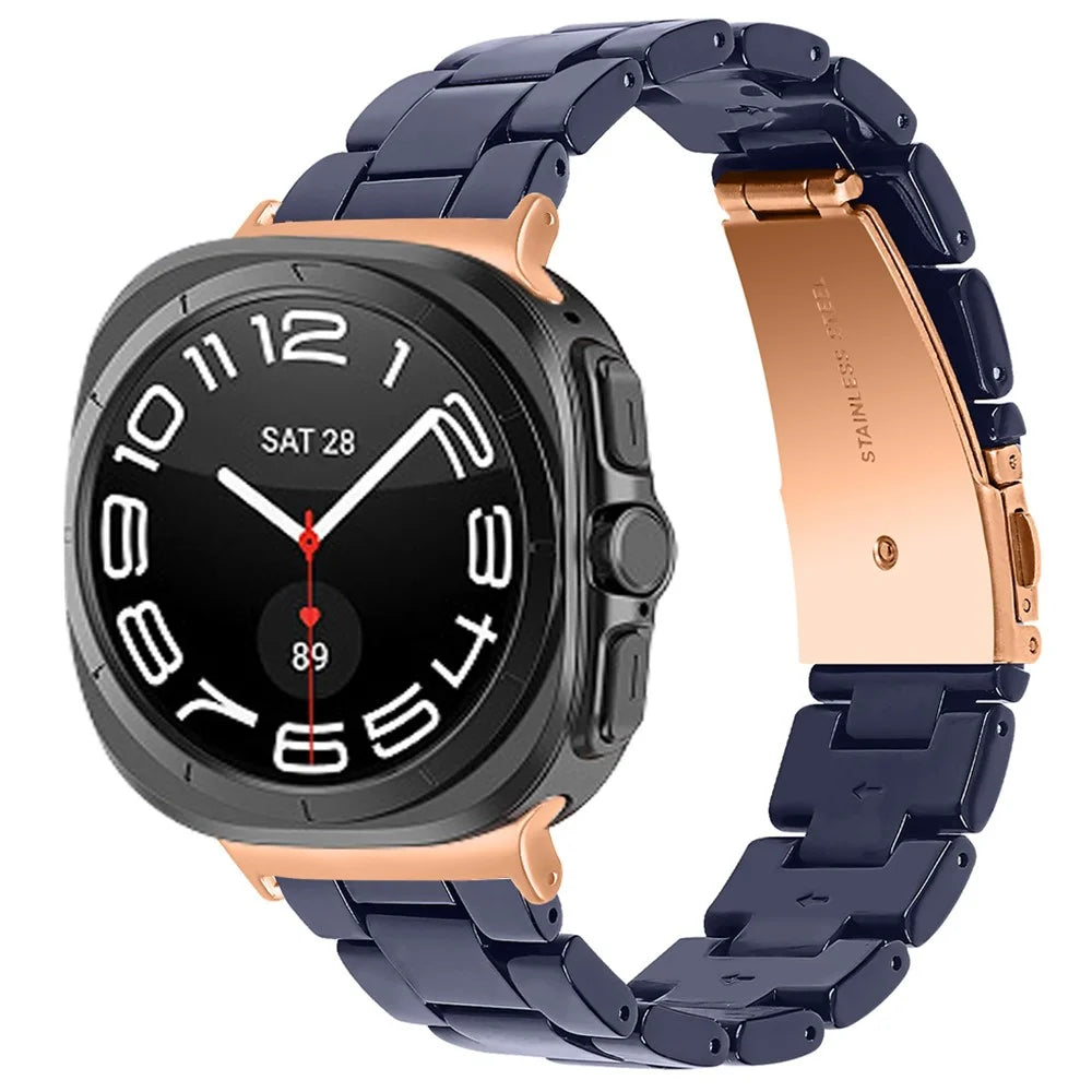 For Samsung Galaxy Watch Ultra2 47mm / Watch Ultra (2025) 47mm / Watch Ultra 47mm Waterproof Resin Acrylic Watch Strap Buckle Design Wrist Band - Style A - 2
