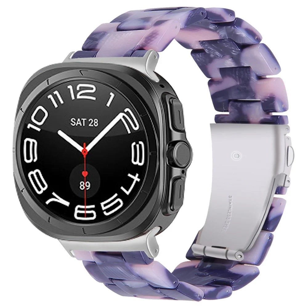 For Samsung Galaxy Watch Ultra2 47mm / Watch Ultra (2025) 47mm / Watch Ultra 47mm Waterproof Resin Acrylic Watch Strap Buckle Design Wrist Band - Style A - 2