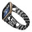 Flower Design Rhinestone Decor Stainless Steel Watch Strap Replacement for Fitbit Versa 3/Sense - Black - 3